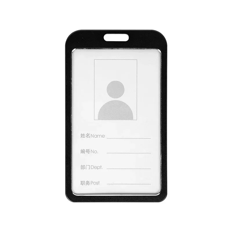 Aluminum Alloy Card Cover Case Women Men Work Name Bank ID Card Holders Business Badge Case Credit Card Badge Case Bag Pouch