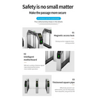 High Performance Face Recognition Security Access Door Station Automatic Ticket Gate High Speed Access Turnstile Gate