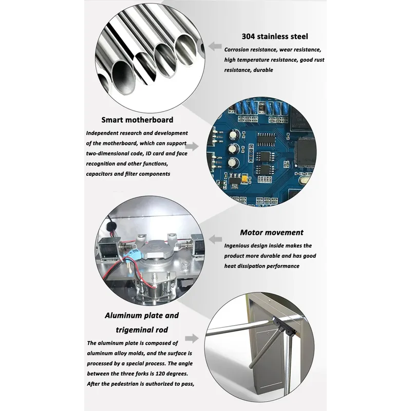 Shenzhen Zento Stainless Steel  Automatic Security Barrier Gate Mechanism With RFID Access Control Tripod Turnstile