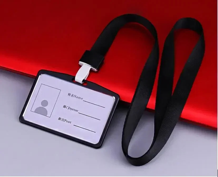 Aluminum Alloy Card Cover Case Women Men Work Name Bank ID Card Holders Business Badge Case Credit Card Badge Case Bag Pouch