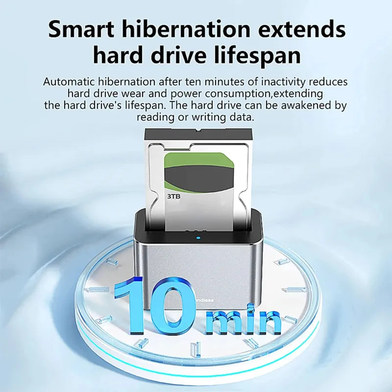 Hard Drive Dock 2.5 3.5 Inch SATA HDD SSD Reader 5Gbps USB External Disk Box Enclosure Case for 2.5/3.5 Inch SATA/SAS HDD SSD