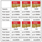 SanDisk Extreme microSDHC microSDXC UHS-I Cards 4K UHD and Full HD video UHS Speed Class 3 (U3) and Video Speed Class 30 (V30)