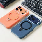 HOCE Liquid Silicone Bracket Magnetic Case For iPhone 17 Air 16 15 14 13 Pro Max With Camera Control Button Shockproof Cover
