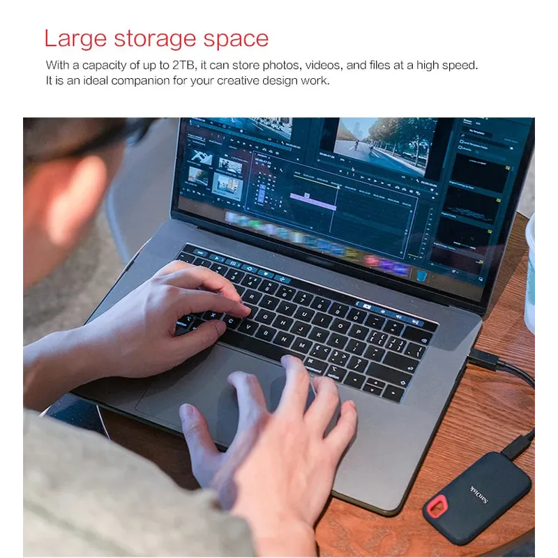 Sandisk Portable SSD E61 USB 3.2 High Speed External Solid State Disk 500GB 1TB 2TB 4TB Original SSD For Laptop Desktop PC