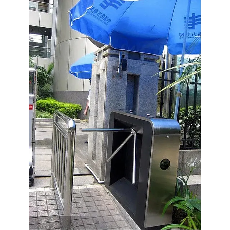 Vertical Barrier Gate Access Control Scanning QR Code Tripod Turnstile Gate with Face Recognition