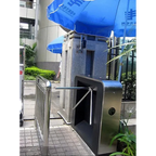 Vertical Barrier Gate Access Control Scanning QR Code Tripod Turnstile Gate with Face Recognition