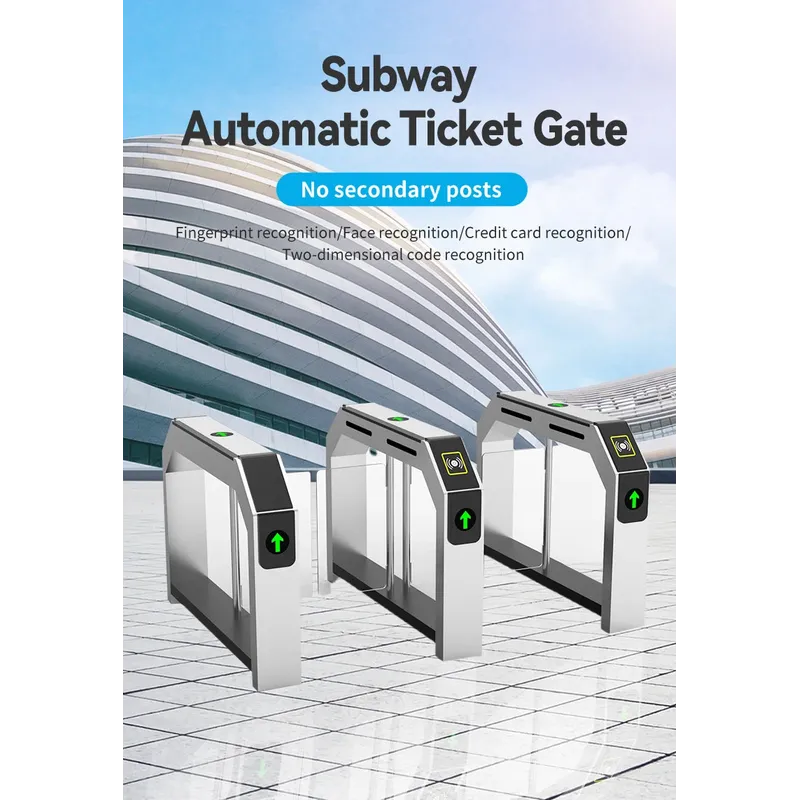 High Performance Face Recognition Security Access Door Station Automatic Ticket Gate High Speed Access Turnstile Gate