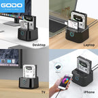 GODO Dual Bay USB 3.0 Hard Drive Docking Station for SATA 2.5 / 3.5 Inch HDDs/SSDs with LED Indicator - Hard Drive Dock