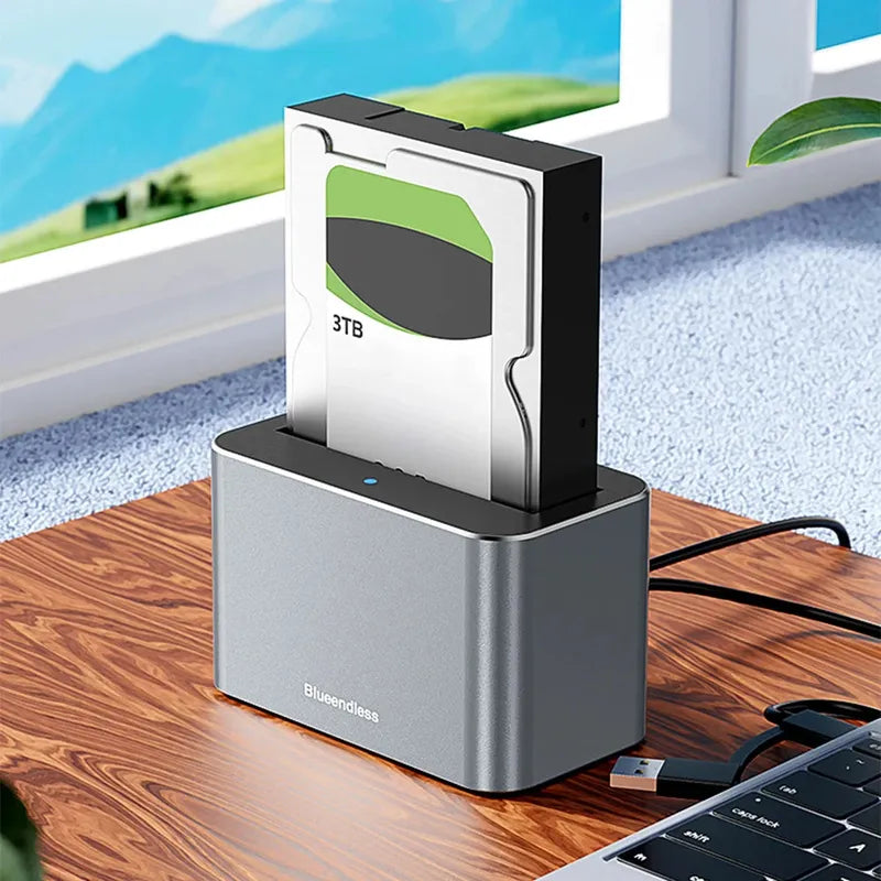 Hard Drive Dock 2.5 3.5 Inch SATA HDD SSD Reader 5Gbps USB External Disk Box Enclosure Case for 2.5/3.5 Inch SATA/SAS HDD SSD