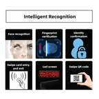 Vertical Barrier Gate Access Control Scanning QR Code Tripod Turnstile Gate with Face Recognition