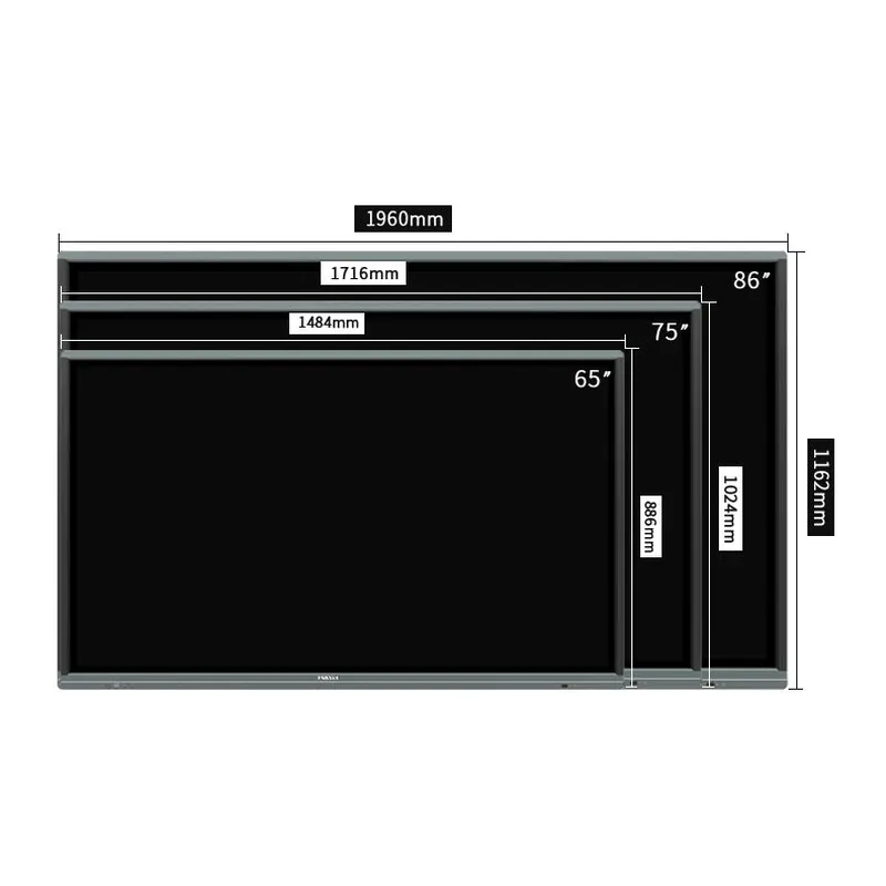 55 65 75 85 86 98 110 inch panel smart board touch screen digital white 8k smart interactive board classroom teaching