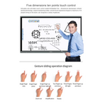 55 65 75 85 86 98 110 inch panel smart board touch screen digital white 8k smart interactive board classroom teaching