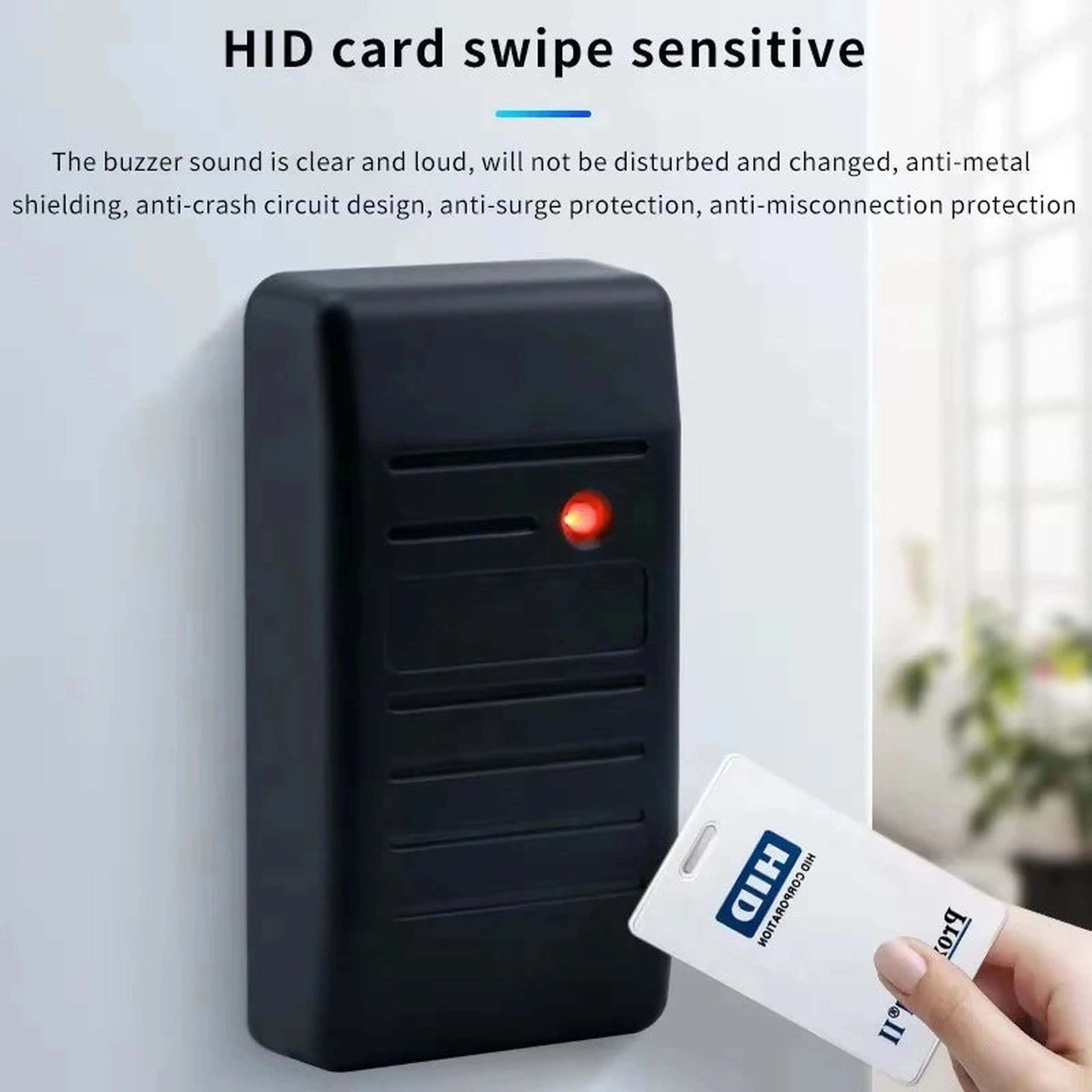 Waterproof rfhid access control card reader, Wiegand 26~37, RS485, rs232, ttl level communication card reader small RFHID swipe