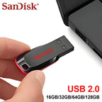 SanDisk USB2.0 FAT32 Cruzer CZ50 Flash Drive Compact Encrypted Flash Memory Stick USB2.0 PenDrive for Desktop Laptop