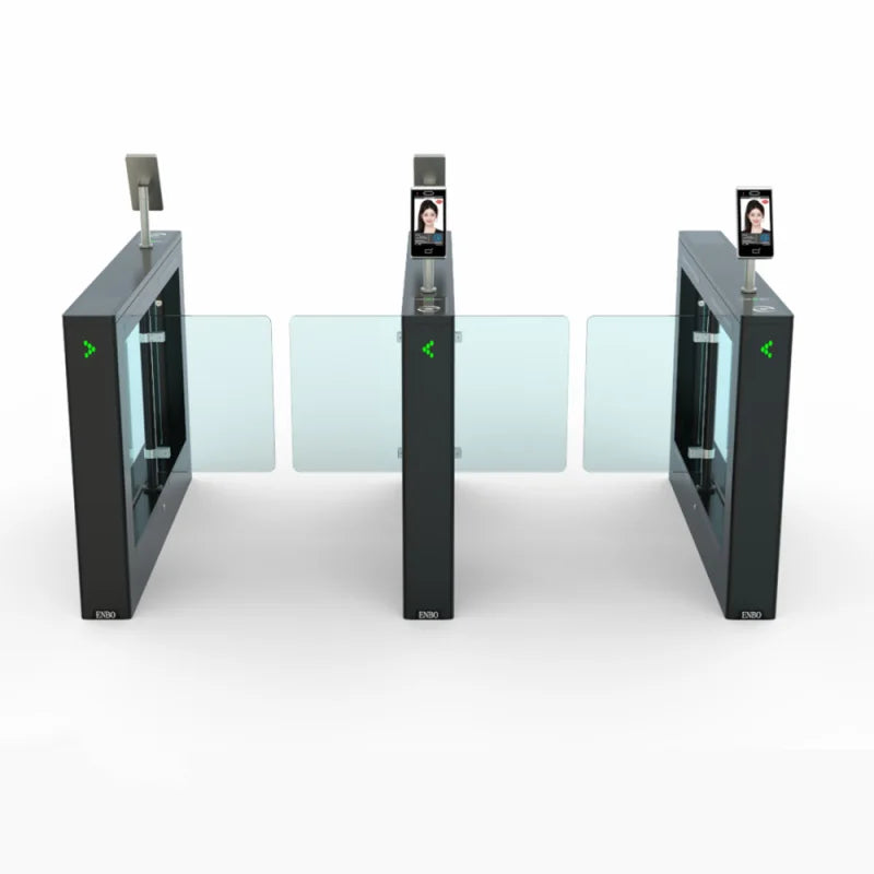 custom.Office Building Face Recognition Access Control Pedestrian Barrier Black Swing Turnstile Gate