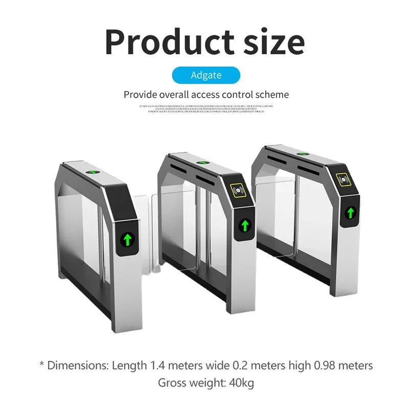 High Performance Face Recognition Security Access Door Station Automatic Ticket Gate High Speed Access Turnstile Gate