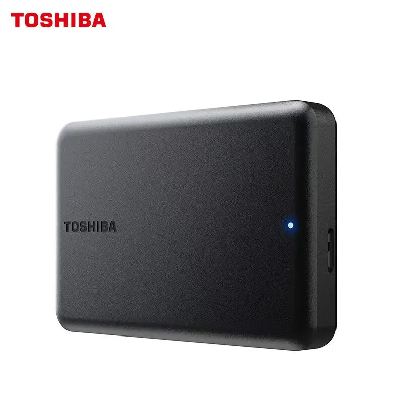 Toshiba A5 Series Small Black Portable Hard Drive, High-Speed USB 3.2 Gen1, 500GB/1TB/2TB Compatible With Mac