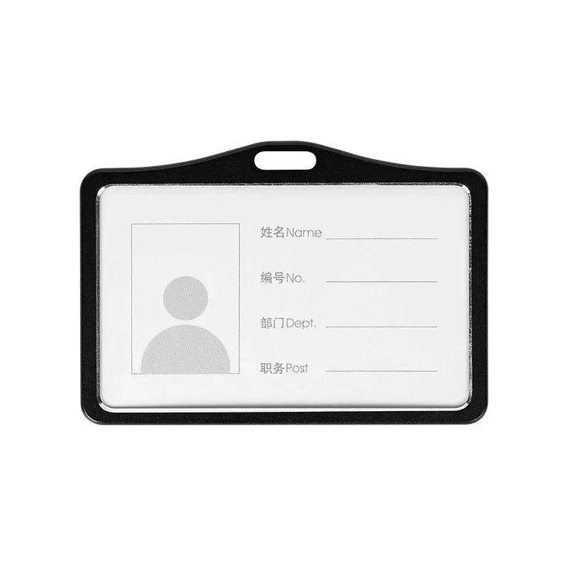 Aluminum Alloy Card Cover Case Women Men Work Name Bank ID Card Holders Business Badge Case Credit Card Badge Case Bag Pouch