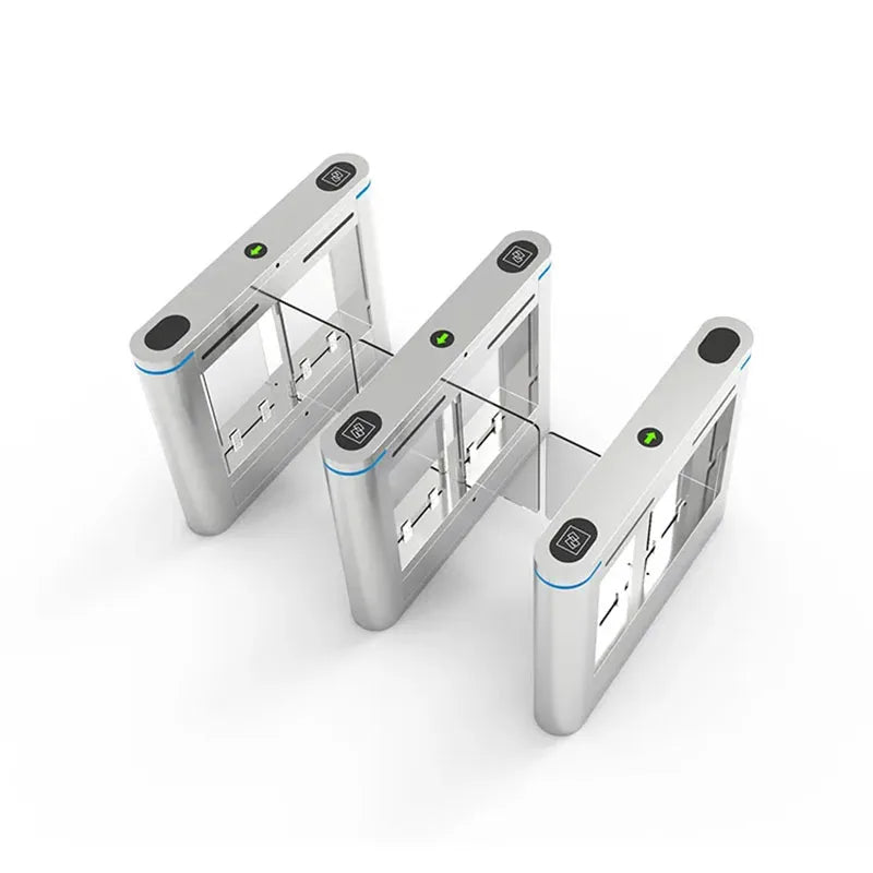 Fitness Center GYM Swing Barrier Swipe RFID Card Face Recognition Fingerprint Access Brushless Motor Swing Turnstile Gate