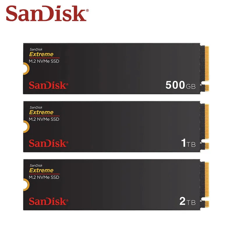 SanDisk Extreme SSD M.2 NVME PCle Gen4.0 500GB1TB2TB Sequential Read speed up to5150MB/s M.2 2280 PCIe Gen3x4Solid State Drive