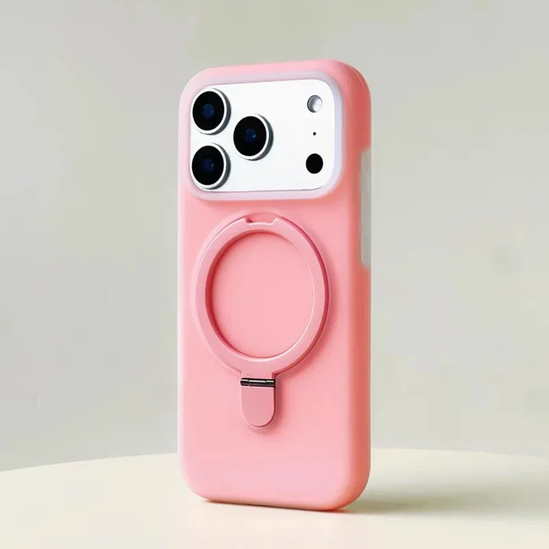 HOCE Liquid Silicone Bracket Magnetic Case For iPhone 17 Air 16 15 14 13 Pro Max With Camera Control Button Shockproof Cover