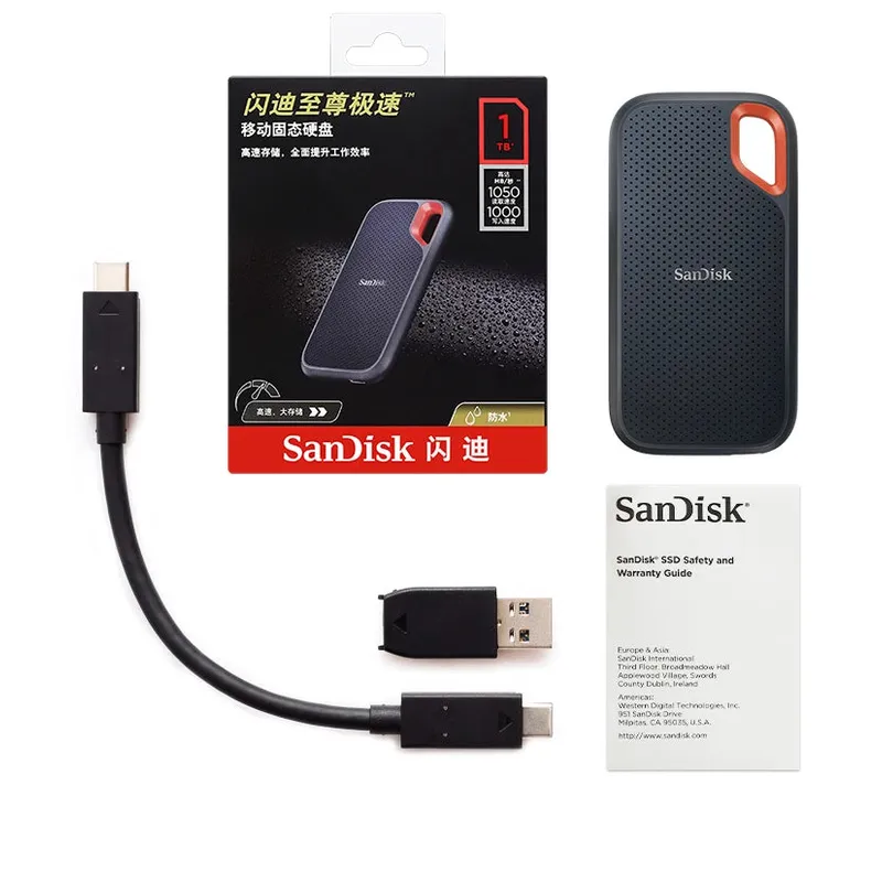 Sandisk Portable SSD E61 USB 3.2 High Speed External Solid State Disk 500GB 1TB 2TB 4TB Original SSD For Laptop Desktop PC