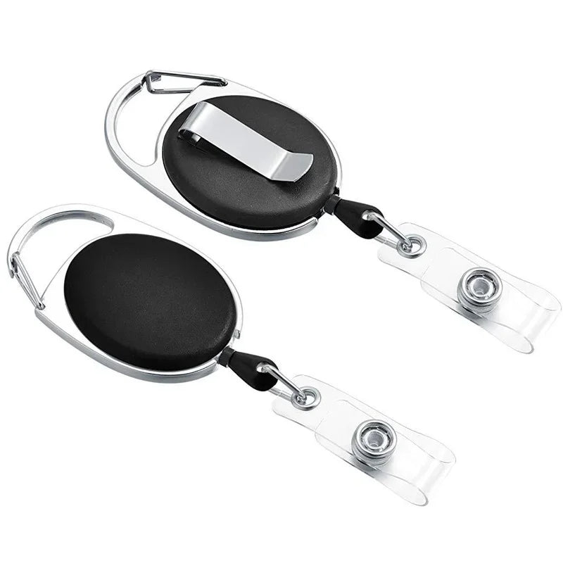 5PCS Retractable Reel ID Lanyard Name Tag Card Badge Support Key Chain Anti-Lost Clip Nurse Office Supplies