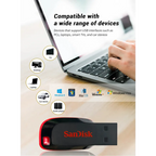SanDisk USB2.0 FAT32 Cruzer CZ50 Flash Drive Compact Encrypted Flash Memory Stick USB2.0 PenDrive for Desktop Laptop