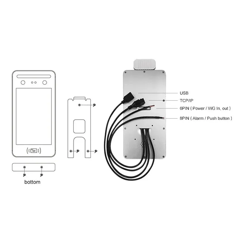 Face Recognition Facial Identification Access Control Pedestrian Swing Gates Time Attendance System