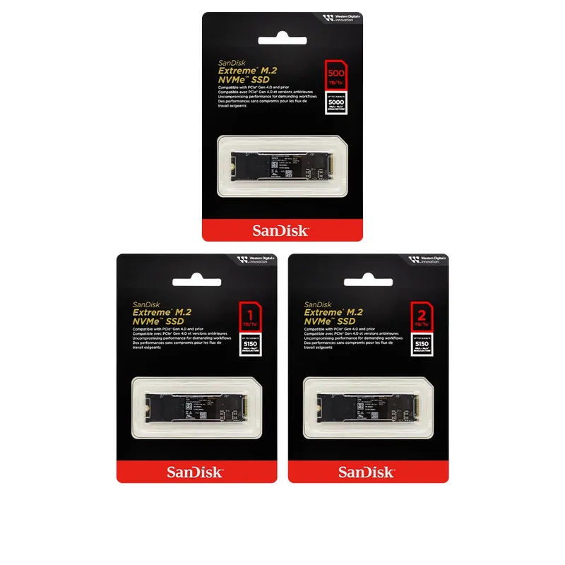 SanDisk Extreme SSD M.2 NVME PCle Gen4.0 500GB1TB2TB Sequential Read speed up to5150MB/s M.2 2280 PCIe Gen3x4Solid State Drive