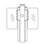 custom.Office Building Face Recognition Access Control Pedestrian Barrier Black Swing Turnstile Gate