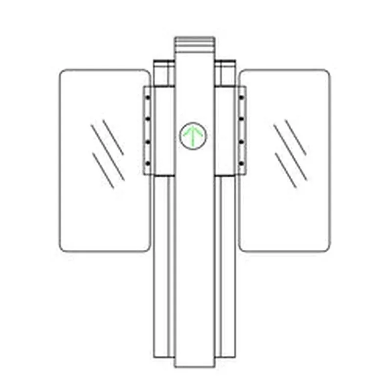 custom.Office Building Face Recognition Access Control Pedestrian Barrier Black Swing Turnstile Gate