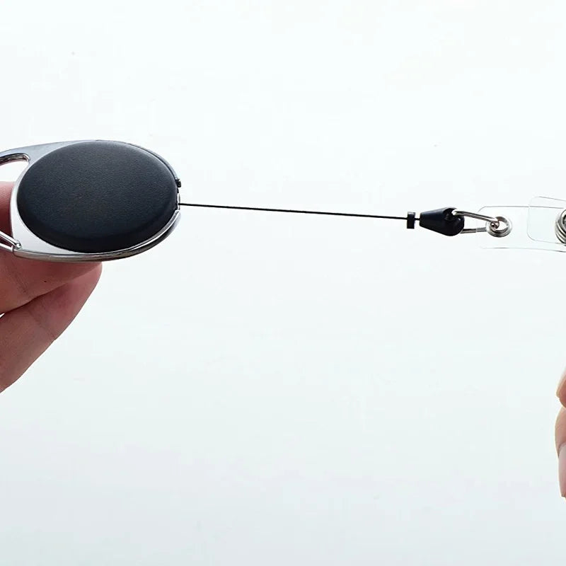 5PCS Retractable Reel ID Lanyard Name Tag Card Badge Support Key Chain Anti-Lost Clip Nurse Office Supplies