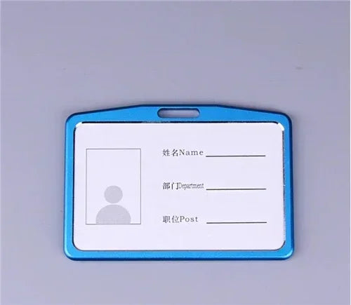 Aluminum Alloy Card Cover Case Women Men Work Name Bank ID Card Holders Business Badge Case Credit Card Badge Case Bag Pouch