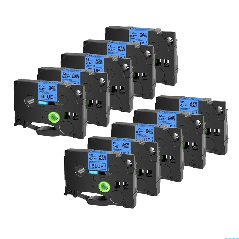GREENCYCLE 10PCS TZe231 241 251 335 Ribbon Compatible for Brother Ptouch Maker Black on white Label tape 6mm 9mm 12mm 18mm 24mm