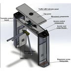 Supermarket & Bus Station Access Control Security Tripod Turnstile Gate with Face Recognition Technology