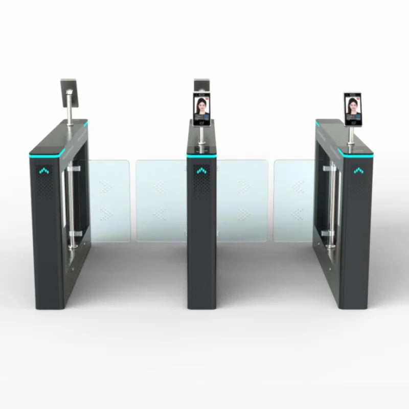 custom.Office Building Face Recognition Access Control Pedestrian Barrier Black Swing Turnstile Gate