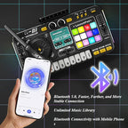 Kid DJ Mixer with Microphone Electronic Piano Keyboard Bluetooth DJ Turntable Console Junior Musical Instrument Christmas Gifts