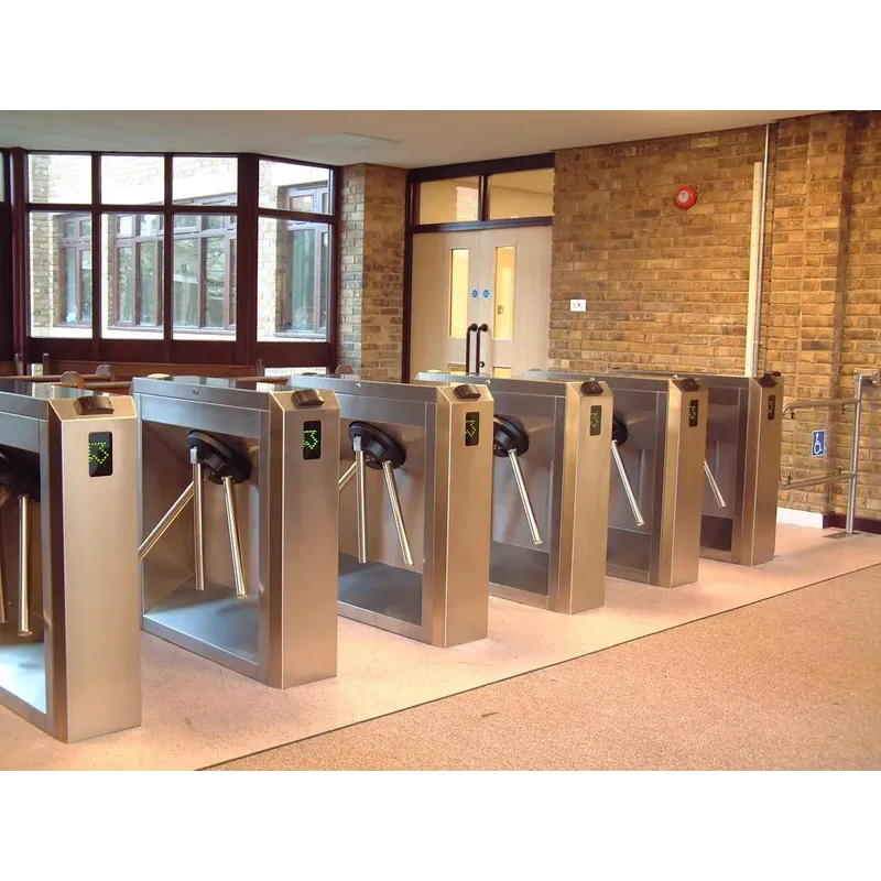 Supermarket & Bus Station Access Control Security Tripod Turnstile Gate with Face Recognition Technology