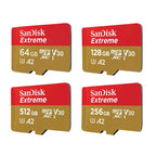 SanDisk Extreme microSDHC microSDXC UHS-I Cards 4K UHD and Full HD video UHS Speed Class 3 (U3) and Video Speed Class 30 (V30)