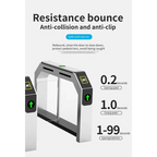High Performance Face Recognition Security Access Door Station Automatic Ticket Gate High Speed Access Turnstile Gate