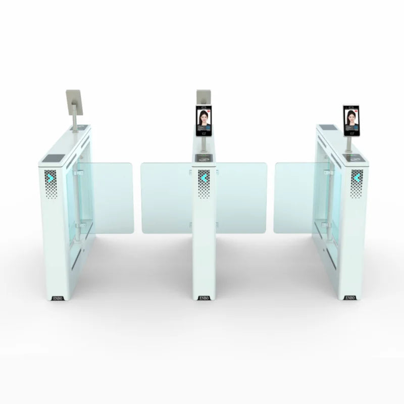 custom.Office Building Face Recognition Access Control Pedestrian Barrier Black Swing Turnstile Gate
