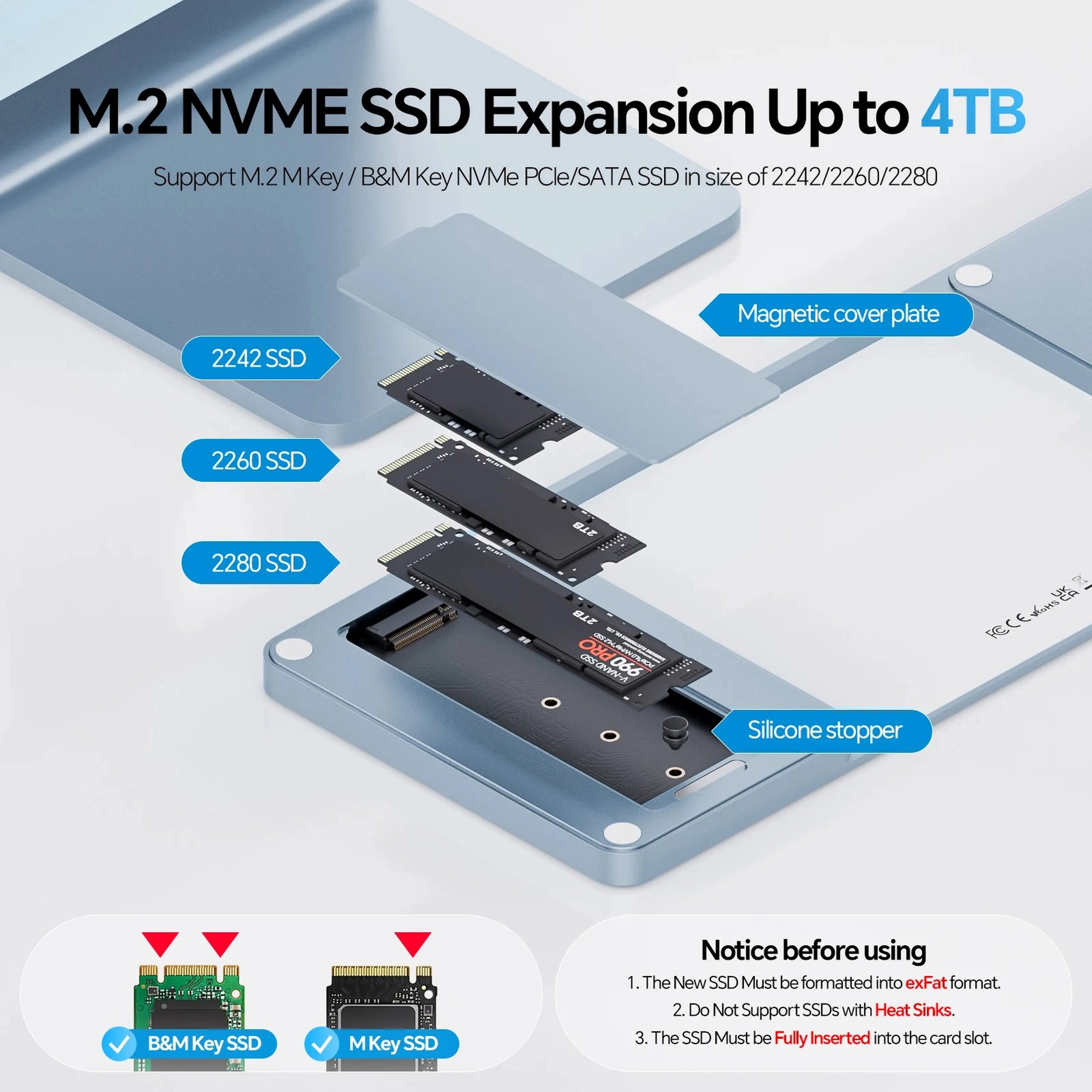 PULWTOP iMac USB C Hub with M.2 SSD Expansion (SSD Not Included), USB A/C 3.2 10Gbps, USB A 2.0, SD/TF for iMac 24 inch M1 M3 M4
