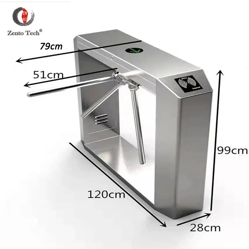 Shenzhen Zento Stainless Steel  Automatic Security Barrier Gate Mechanism With RFID Access Control Tripod Turnstile