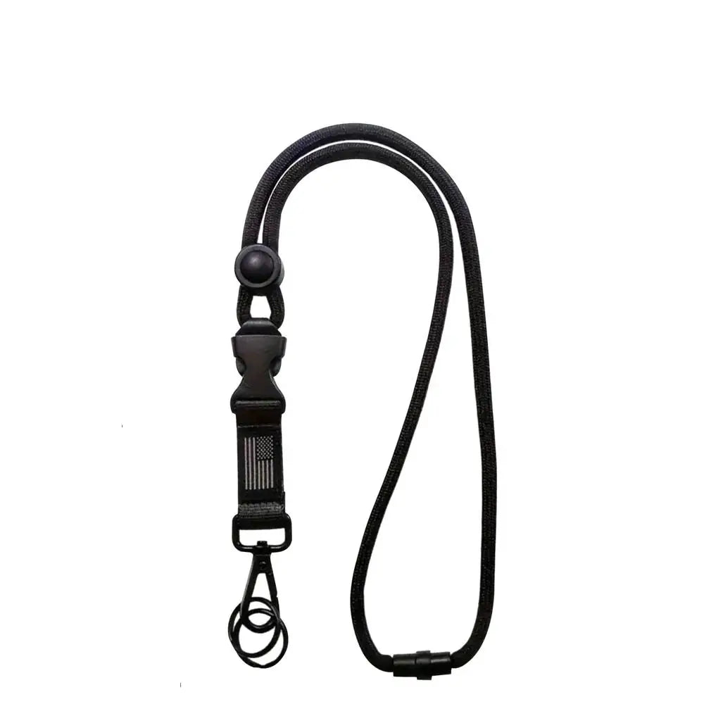 Heavy Duty Removable Badge Reel Holder Keychain Hanging Neck Strap Lanyard Tactical Id Name Card Holder For Outdoor Hiking