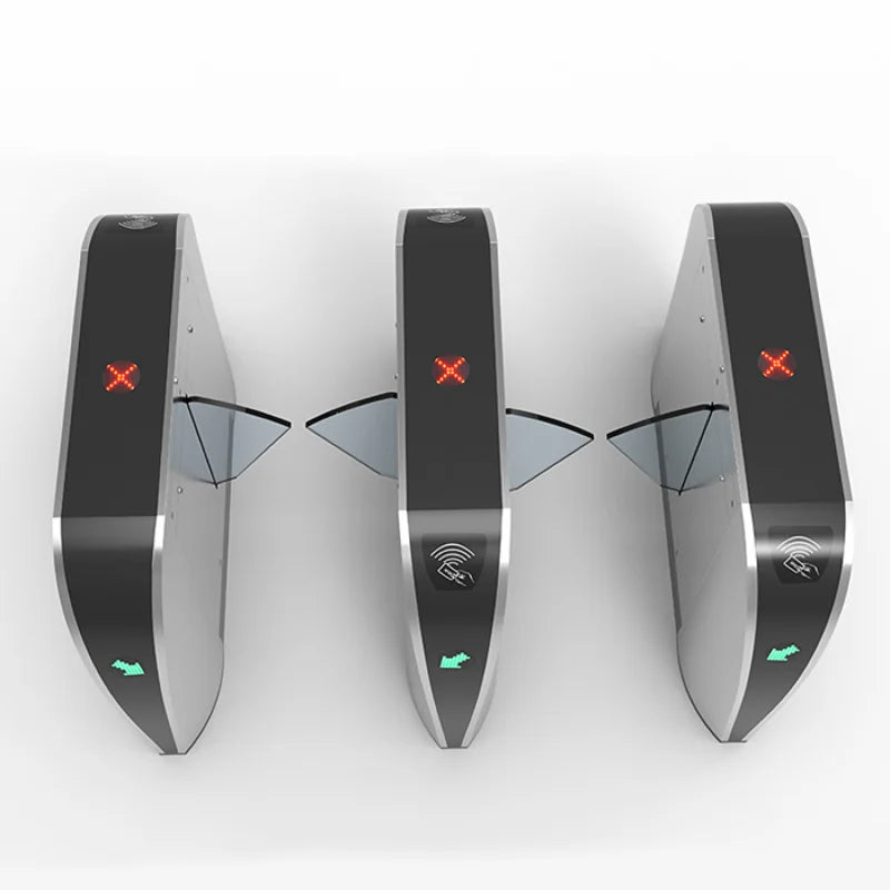 custom.OEM/ODM Access Control System Biometric Face Recognition Flap Barrier Turnstile Gate Access Control with RFID Card Reader