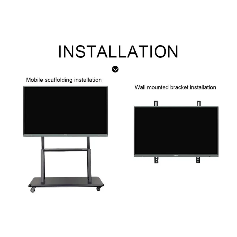 55 65 75 85 86 98 110 inch panel smart board touch screen digital white 8k smart interactive board classroom teaching