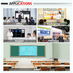 Factory price 86 inches tempered glass large size classroom school digital touch screen interactive digital whiteboard