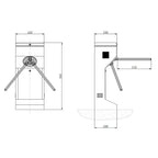 Vertical Barrier Gate Access Control Scanning QR Code Tripod Turnstile Gate with Face Recognition