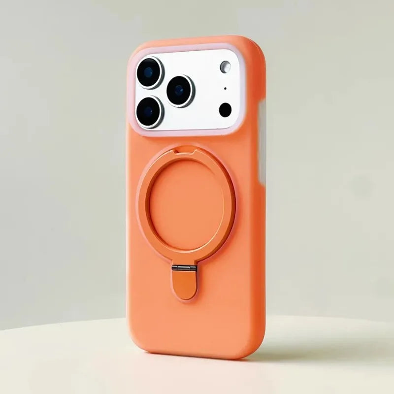 HOCE Liquid Silicone Bracket Magnetic Case For iPhone 17 Air 16 15 14 13 Pro Max With Camera Control Button Shockproof Cover